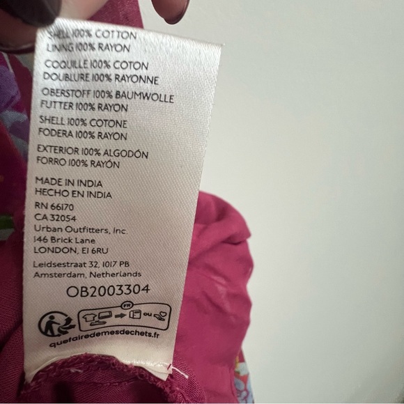 Free People Morning Glory Floral Maxi Dress Earth Red Smocked Handkerchief M - Picture 11 of 14